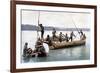 Fishing with a Bow, Andaman and Nicobar Islands, Indian Ocean, C1890-Gillot-Framed Giclee Print