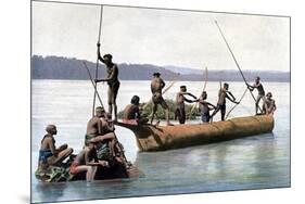 Fishing with a Bow, Andaman and Nicobar Islands, Indian Ocean, C1890-Gillot-Mounted Giclee Print