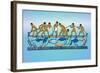 Fishing with a Drag Net-J. Gardner Wilkinson-Framed Art Print
