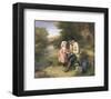 Fishing with Grandpa-George O'Neill-Framed Premium Giclee Print