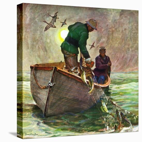 "Fishing with Nets," May 28, 1949-Mead Schaeffer-Stretched Canvas