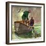 "Fishing with Nets," May 28, 1949-Mead Schaeffer-Framed Giclee Print