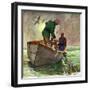 "Fishing with Nets," May 28, 1949-Mead Schaeffer-Framed Giclee Print