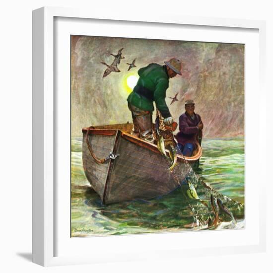 "Fishing with Nets," May 28, 1949-Mead Schaeffer-Framed Giclee Print