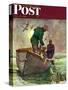 "Fishing with Nets," Saturday Evening Post Cover, May 28, 1949-Mead Schaeffer-Stretched Canvas