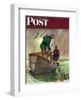 "Fishing with Nets," Saturday Evening Post Cover, May 28, 1949-Mead Schaeffer-Framed Giclee Print