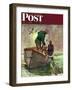 "Fishing with Nets," Saturday Evening Post Cover, May 28, 1949-Mead Schaeffer-Framed Giclee Print