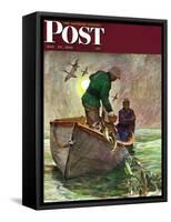 "Fishing with Nets," Saturday Evening Post Cover, May 28, 1949-Mead Schaeffer-Framed Stretched Canvas