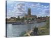 Fishing with Oscar - Doncaster Minster-Richard Harpum-Stretched Canvas