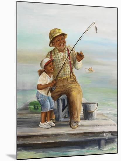 Fishing-Dianne Dengel-Mounted Giclee Print