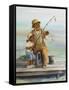 Fishing-Dianne Dengel-Framed Stretched Canvas