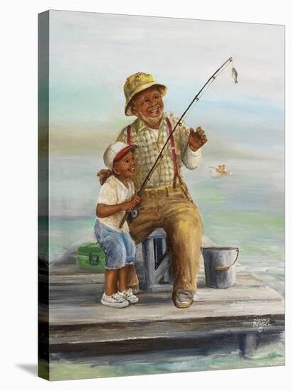 Fishing-Dianne Dengel-Stretched Canvas