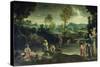 Fishing-Annibale Carracci-Stretched Canvas