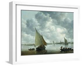 Fishingboat in an Estuary, 1655-Jan Van Goyen-Framed Giclee Print