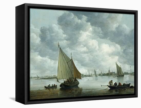 Fishingboat in an Estuary, 1655-Jan Van Goyen-Framed Stretched Canvas