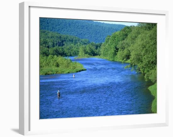 Fishs Eddy Stream, Man Fly Fishing-Barry Winiker-Framed Photographic Print