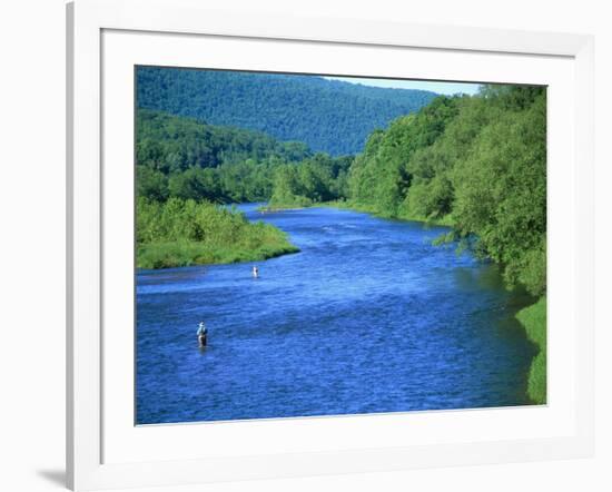 Fishs Eddy Stream, Man Fly Fishing-Barry Winiker-Framed Photographic Print