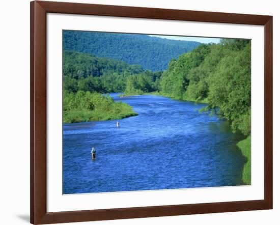 Fishs Eddy Stream, Man Fly Fishing-Barry Winiker-Framed Photographic Print