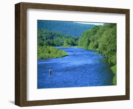 Fishs Eddy Stream, Man Fly Fishing-Barry Winiker-Framed Photographic Print