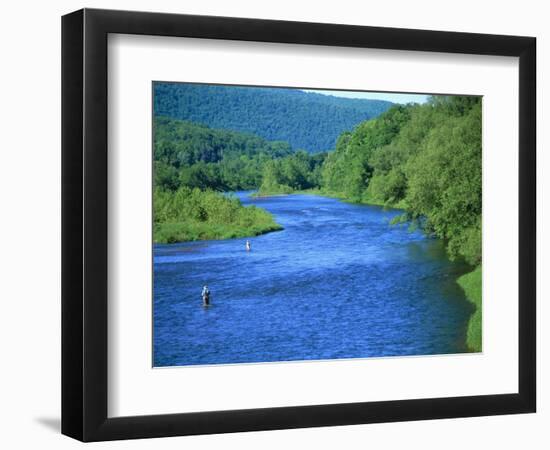 Fishs Eddy Stream, Man Fly Fishing-Barry Winiker-Framed Photographic Print