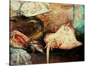 Fishstand With Ray, 1892-James Ensor-Stretched Canvas