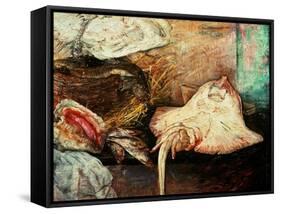 Fishstand With Ray, 1892-James Ensor-Framed Stretched Canvas