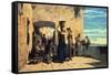 Fishwives in Lerici, 1860-Telemaco Signorini-Framed Stretched Canvas