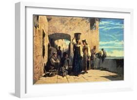 Fishwives in Lerici, 1860-Telemaco Signorini-Framed Giclee Print