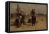 Fishwives on the Beach (Oil on Canvas)-Bernardus Johannes Blommers or Bloomers-Framed Stretched Canvas