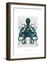 Fishy Blue Octopus-Fab Funky-Framed Art Print