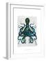 Fishy Blue Octopus-Fab Funky-Framed Art Print