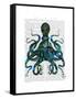 Fishy Blue Octopus-Fab Funky-Framed Stretched Canvas