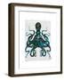 Fishy Blue Octopus-Fab Funky-Framed Art Print