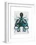 Fishy Blue Octopus-Fab Funky-Framed Art Print
