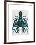 Fishy Blue Octopus-Fab Funky-Framed Art Print