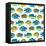 Fishy Pattern-Julie DeRice-Framed Stretched Canvas