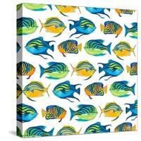 Fishy Pattern-Julie DeRice-Stretched Canvas