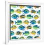 Fishy Pattern-Julie DeRice-Framed Art Print