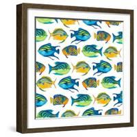 Fishy Pattern-Julie DeRice-Framed Art Print