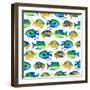 Fishy Pattern-Julie DeRice-Framed Art Print