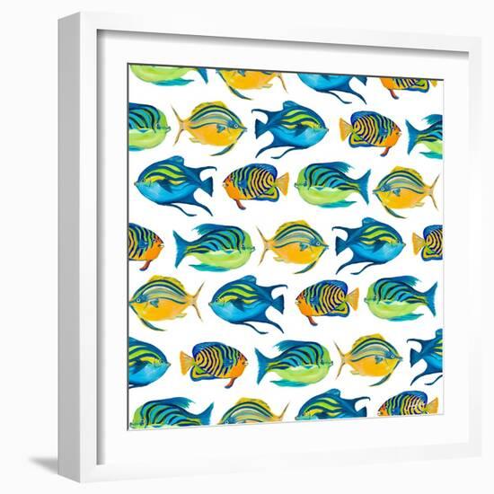 Fishy Pattern-Julie DeRice-Framed Art Print