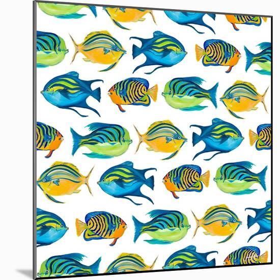 Fishy Pattern-Julie DeRice-Mounted Art Print