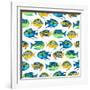 Fishy Pattern-Julie DeRice-Framed Art Print