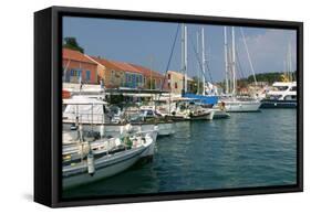 Fiskardo Harbour, Kefalonia, Greece-Peter Thompson-Framed Stretched Canvas