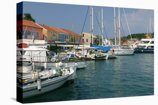 Fiskardo Harbour, Kefalonia, Greece-Peter Thompson-Stretched Canvas