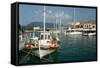 Fiskardo Harbour, Kefalonia, Greece-Peter Thompson-Framed Stretched Canvas