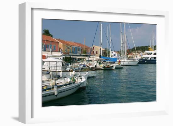 Fiskardo Harbour, Kefalonia, Greece-Peter Thompson-Framed Photographic Print