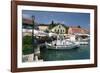 Fiskardo Harbour, Kefalonia, Greece-Peter Thompson-Framed Photographic Print