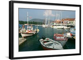 Fiskardo Harbour, Kefalonia, Greece-Peter Thompson-Framed Photographic Print