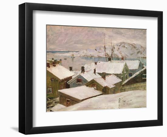 Fiskebackskil in Winter, 1899 (Oil on Canvas)-Carl Wilhelm Wilhelmson-Framed Giclee Print